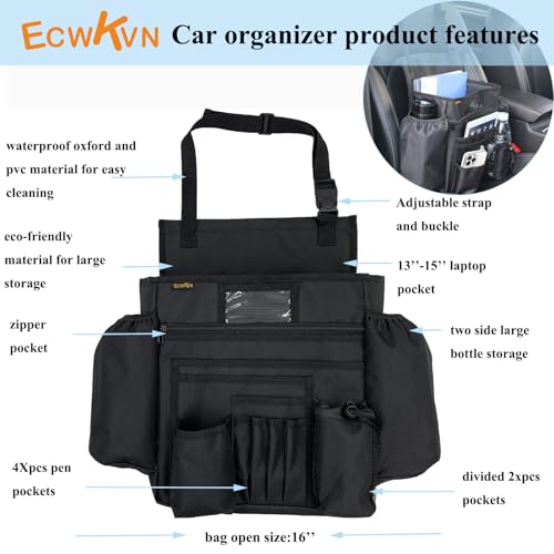 ECWKVN Car Front Seat Organizer - Car File Organizer, Passenger - Product Imagery