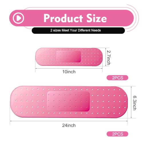 4PCS Car Band Aid Sticker, Funny Auto Body Decals for Cover Dent - Product Imagery