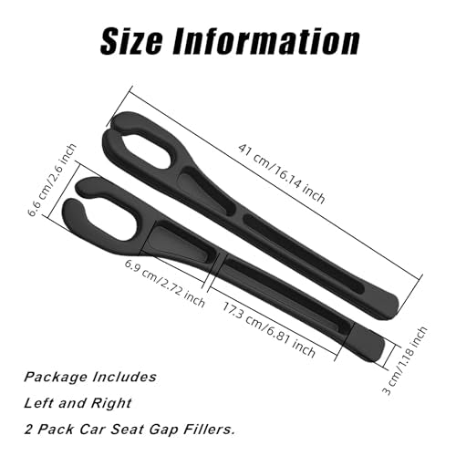 Car Seat Gap Filler Organizer, Anti-Drop Seat Gap Filler 2 Pack - Product Imagery