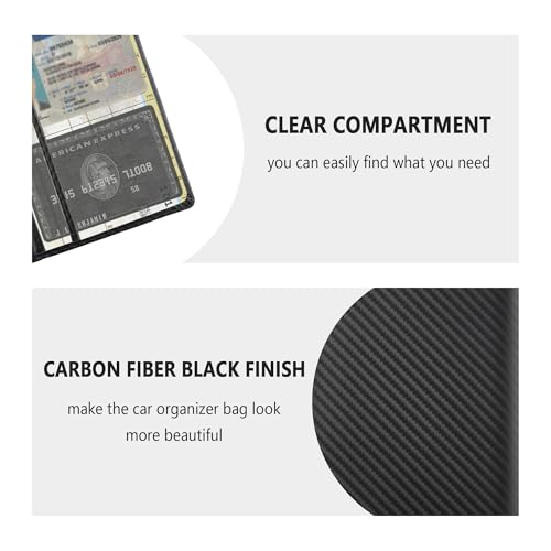 Car Registration and Insurance Holder,PU Leather Car Glove Box - Product Imagery
