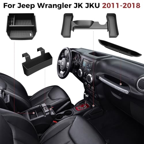Eamplest Center Console Organizer for Jeep Wrangler JK JKU - Product Imagery