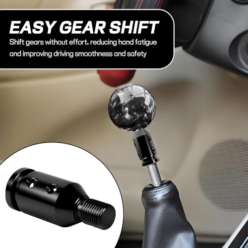 M12x1.25 Gear Shift Knob Adapter, with 4-Size Hoses (Black) - Product Imagery
