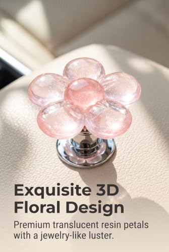 Car Push to Start Button Cover, Cute 3D Flower Start Button - Product Imagery
