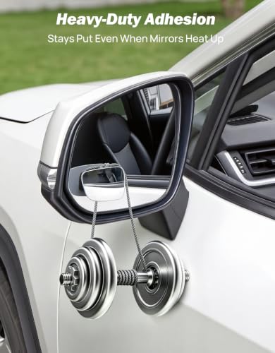 JOYTUTUS Blind Spot Mirror 2 Pack HD Frameless Convex Glass for - Product Imagery