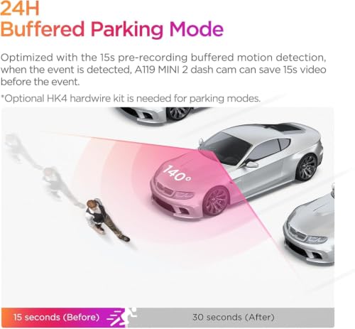 VIOFO Dash Cam Front A119 Mini 2, STARVIS 2 Sensor, 2K 60fps Car - Product Imagery