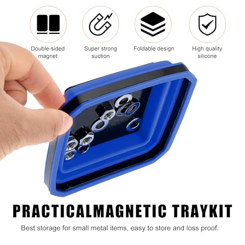 Yourkar Collapsible Magnetic Parts Tray, 4.5 Inch Foldable - Product Imagery