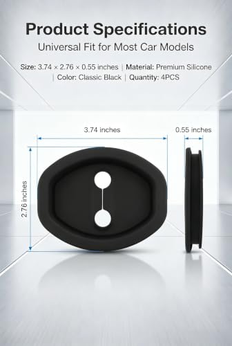 2 PCS Car Door Latch Cover, Silicone Self-Adhesive Door Lock - Product Imagery