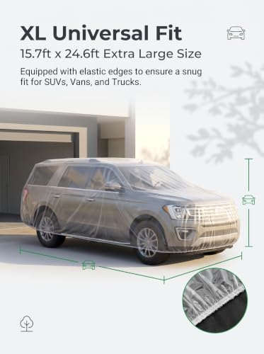 4 PCS XL Disposable Car Cover for SUV and Minivans, 15.7FT x - Product Imagery