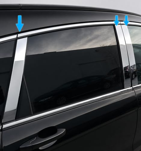 Sizver Chrome Stainless Steel Pillar Posts Accent Covers For - Product Imagery