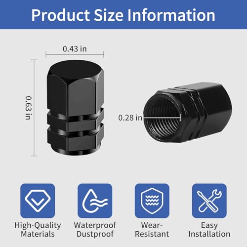 20 Pcs Tire Valve Caps,Valve Stem Caps for SUV Car Bike - Product Imagery
