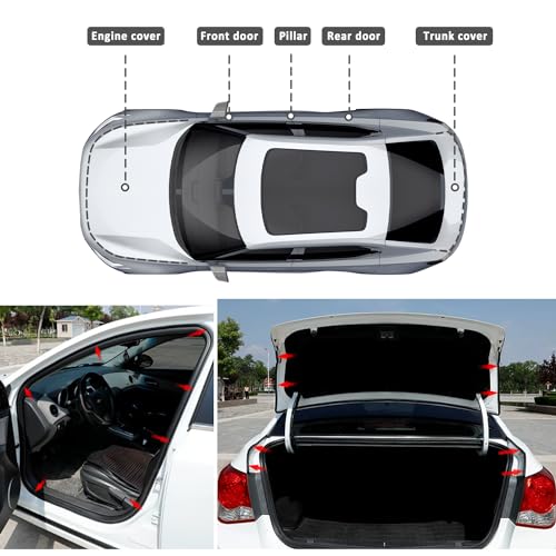 52.5Ft Car Door Seal,Thickened Rubber Automotive Weather - Product Imagery