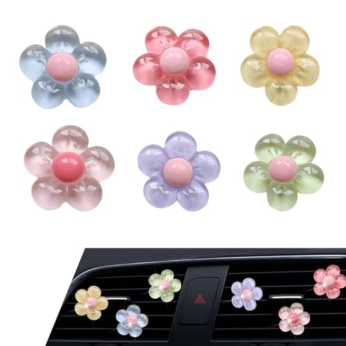 WZP 6PCS Car Vent Clips, Cute Flower Air Vent Clips, Universal - Product Imagery