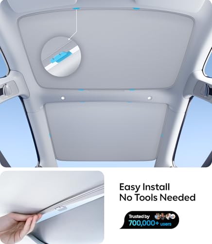Wigoo for Tesla Model 3 Accessories Sunshade roof, Interior Gray - Product Imagery