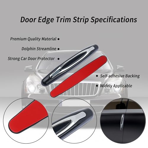 4PCS Car Door Edge Guards,Anti-Scratch Car Door Protector Trim - Product Imagery