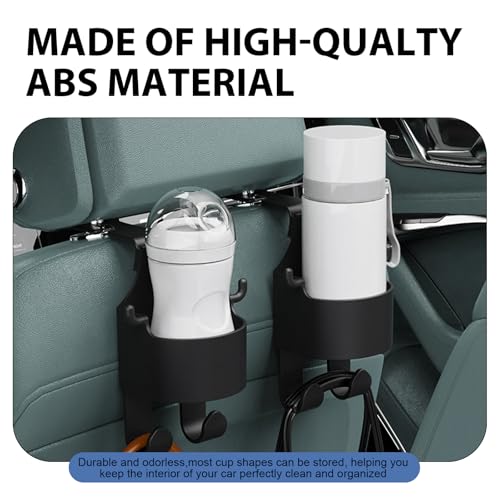 2 PCS Back Seat Cup Holder Hook, Multifunction Car Seat Back - Product Imagery