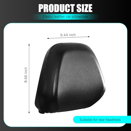 Shakas 2 PCS Cars Headrest Covers, Full Wrap-around Non-marking - Product Imagery