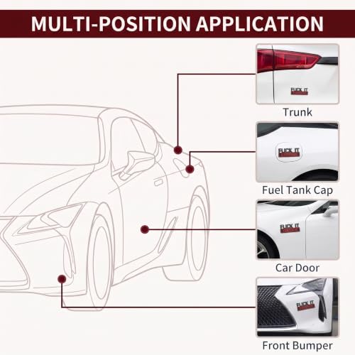 2PCS Fuck IT Edition Emblem, 3D Fuck-IT Edition Emblem Metal Car - Product Imagery