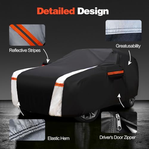 Large SUV Car Cover for Chevrolet Tahoe 100% Waterproof All - Product Imagery
