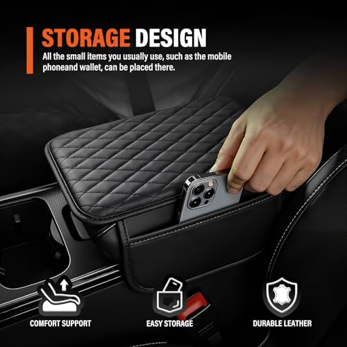 Center Console Cover with 2 Storage Bags, Universal Arm Cover - Product Imagery