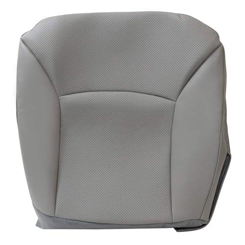 Driver Bottom Leather Perforated AC Replacement Seat Cover Gray - Product Imagery