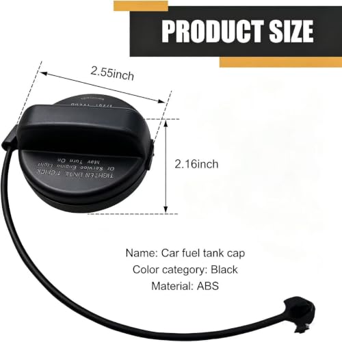 1 PC Fuel Cap, Leakproof Tight Fit Gas Tank Cap, ABS Sfuel Cap - Product Imagery