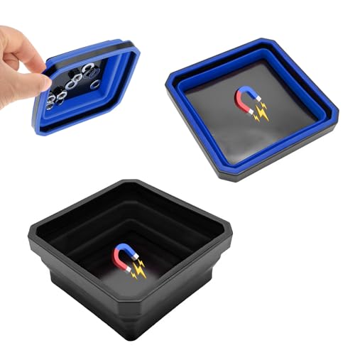 Yourkar Collapsible Magnetic Parts Tray, 4.5 Inch Foldable - Product Imagery