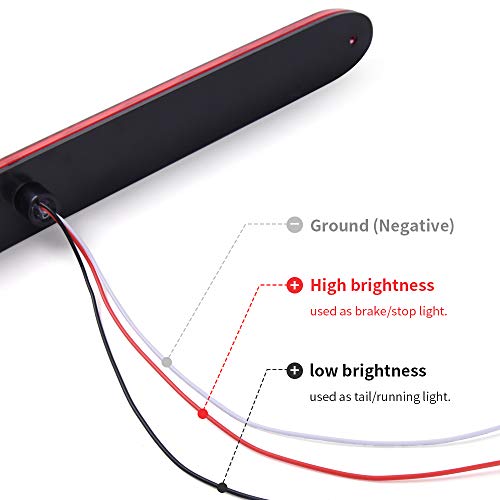 MICTUNING 2PCS Red 16 inches 11 LED Trailer Light Bar IP67 - Product Imagery