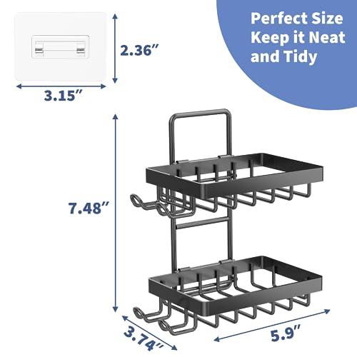 Moforoco Double Soap Bar Holder for Shower, No Drilling, 304 - Product Imagery