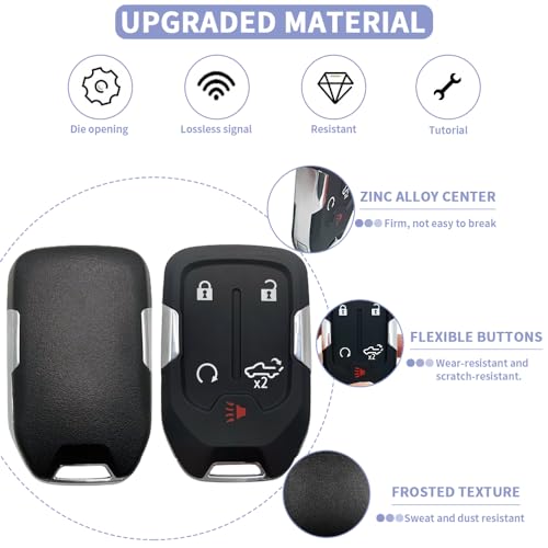 Key Fob Shell Case Replacement Fits for Chevy Silverado 2022 - Product Imagery