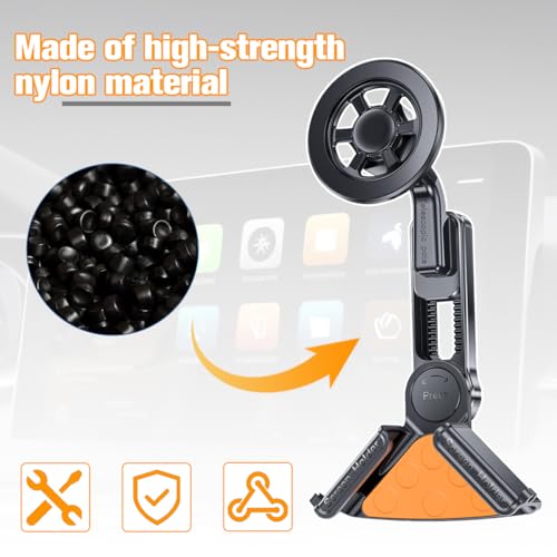 Car Phone Holder, Left and Right Rotation Magnetic Dashboard - Product Imagery