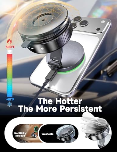 15W Magsafe Car Mount Charger, Faster Charging Wireless Car - Product Imagery