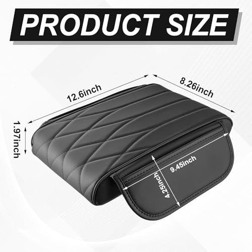 SINGARO Car Center Console Cover Pad, Universal Leather - Product Imagery