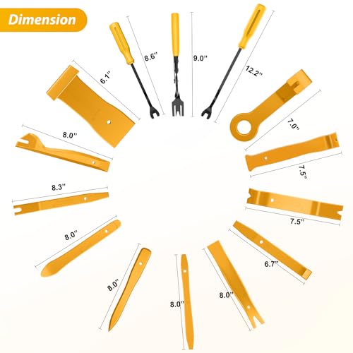 GOOACC 200Pcs Trim Removal Tool Auto Push Pin Bumper Retainer - Product Imagery