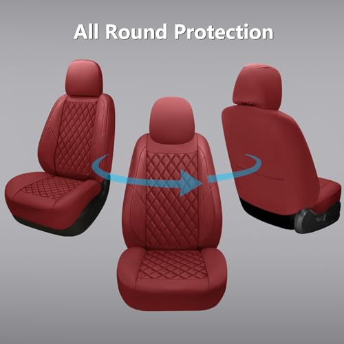 Premium Leather Car Seat Covers Front Pair,Universal Fit for - Product Imagery