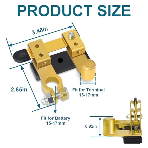 Battery Disconnect Switch, Battery Cut Off Shut Off Kill Switch - Product Imagery