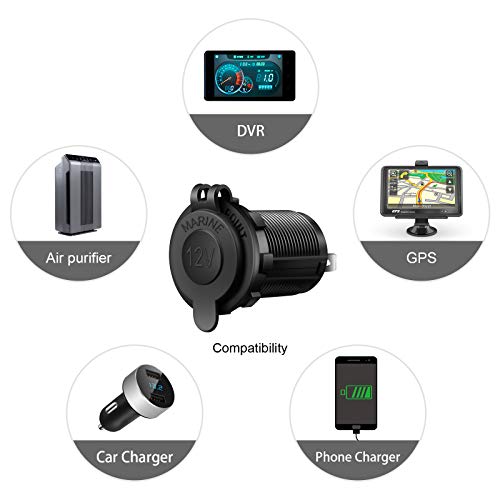 Cigarette Lighter Socket Car Marine Motorcycle ATV RV Lighter - Product Imagery