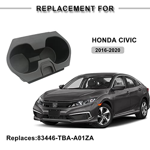 APPERFiT Civic Cup Holder Insert w/Coaster for Center Console - Product Imagery
