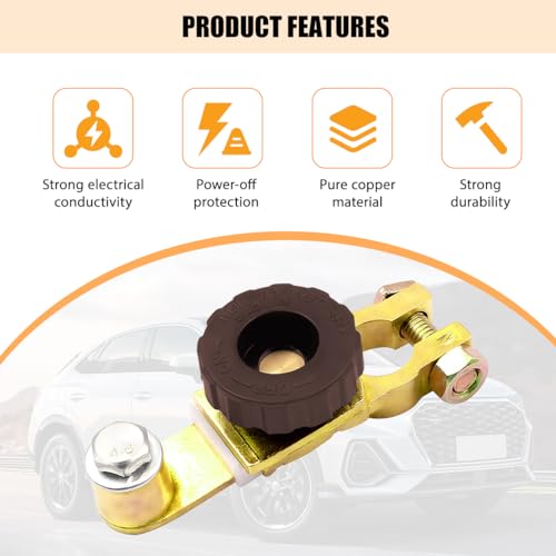 Car Top Post Battery Disconnect Switch, 12V Heavy Duty Master - Product Imagery