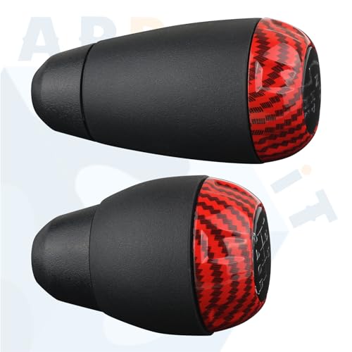 APPERFiT Shift Shifter Knob Set (Red Carbon Fiber) for Manual - Product Imagery