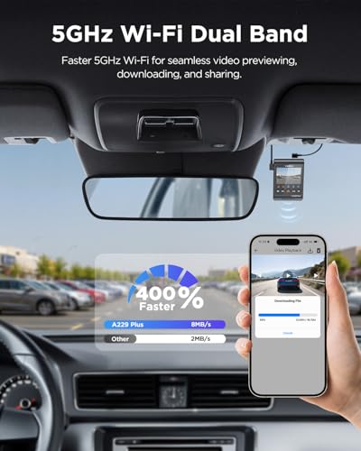 VIOFO A229 Plus Dash Cam Front and Rear, 2K Dual STARVIS 2 - Product Imagery