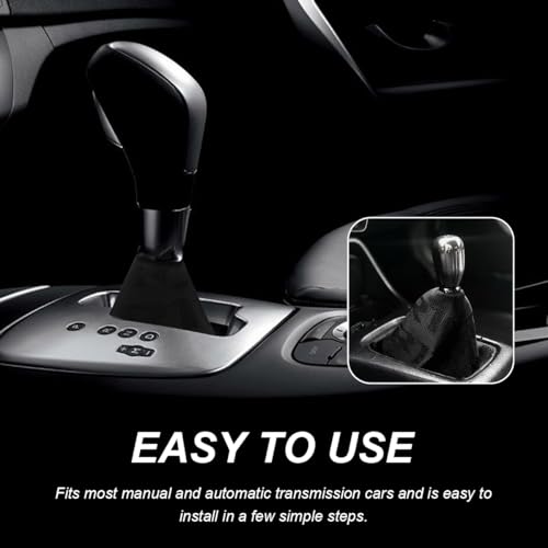 Car Shift Boot Cover, Fabric Shifter Lever Knob Boot Dustproof - Product Imagery