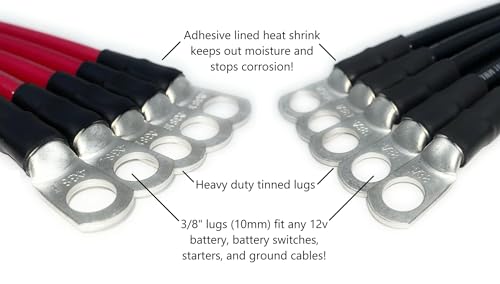 6 Gauge Marine Grade Battery Cables, USCG and ABYC Approved, - Product Imagery