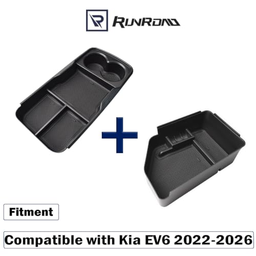RUNROAD Center Console Organizer Tray For 2022-2026 Kia EV6 - Product Imagery