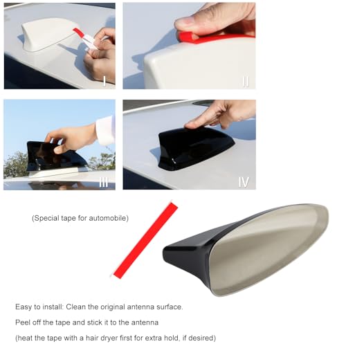 CKE for Honda Civic CR-V HR-V Accord Antenna Cover -Glossy Black - Product Imagery