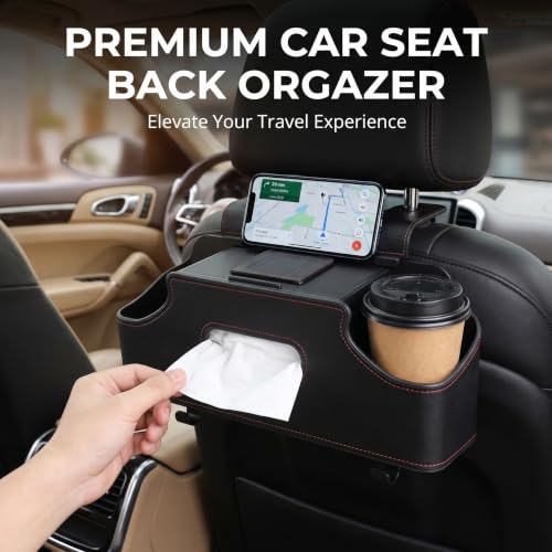 1 PC Car Seat Back Organizer, Multi-Function Tissue Storage Box - Product Imagery