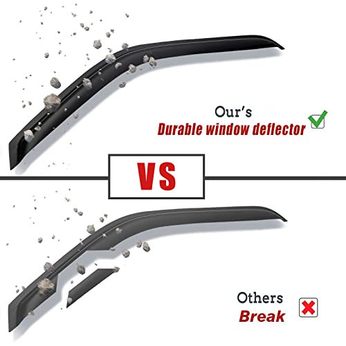 4 Pieces Smoke Tinted Tape-On Side Window Visor Deflectors Rain - Product Imagery