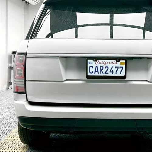 2PCS Matte Black License Plate Frames, 2 Holes Solid Rust-Proof - Product Imagery