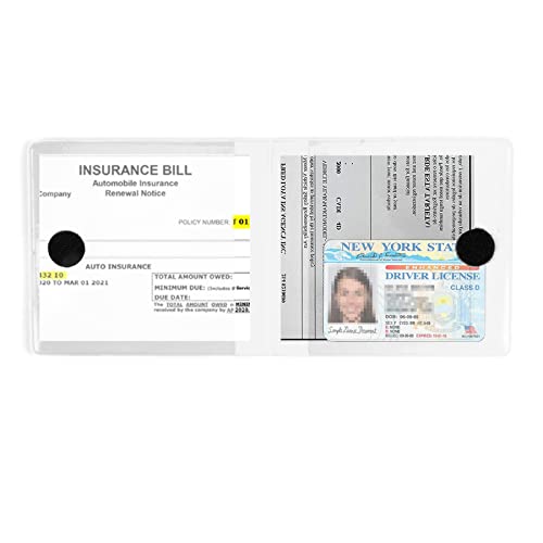 UYYE Car Registration & Insurance Card Holder, 2-Pack - White, - Product Imagery