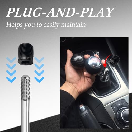 5PCS Shift Knob Adapter,Aluminum Alloy Shifter Knobs Thread - Product Imagery