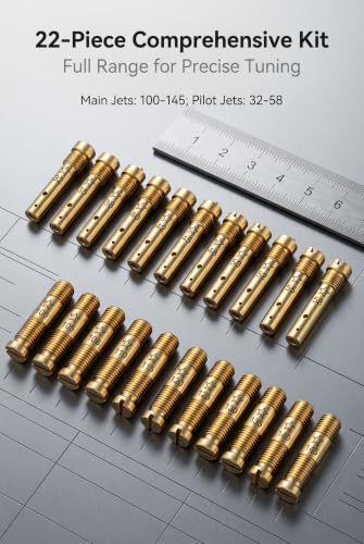 22 PCS Carburetor Jet Kit, Slow Pilot Main Jets Replacement - Product Imagery